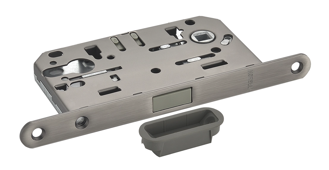 Защелка межкомнатная M1885 GR магнитная под цилиндр, цвет графит фото 2 Защелка межкомнатная M1885 GR магнитная под цилиндр, цвет графит фото купить в Воронеже