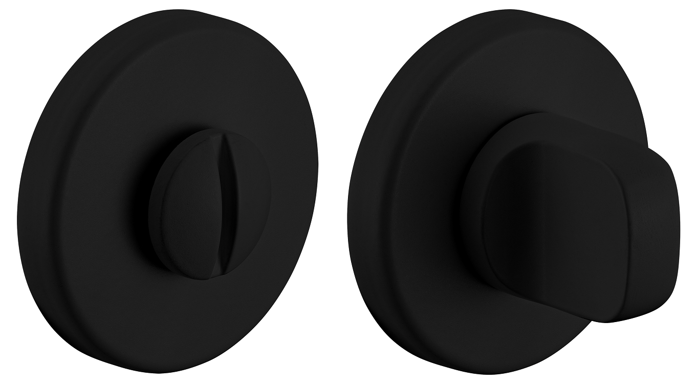 Завертка сантехническая LUX-WC-R5 NERO-ST, цвет - черный soft-touch фото купить Воронеж