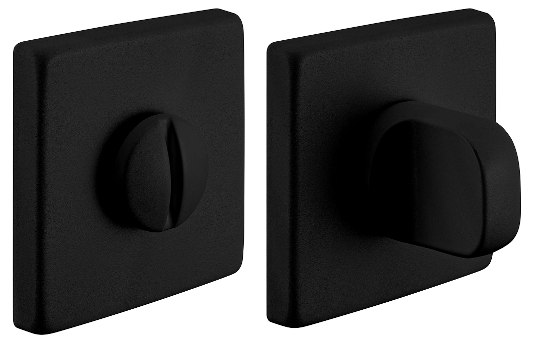 Завертка дверная LUX-WC-S5 NERO-ST, цвет - черный soft-touch фото купить Воронеж