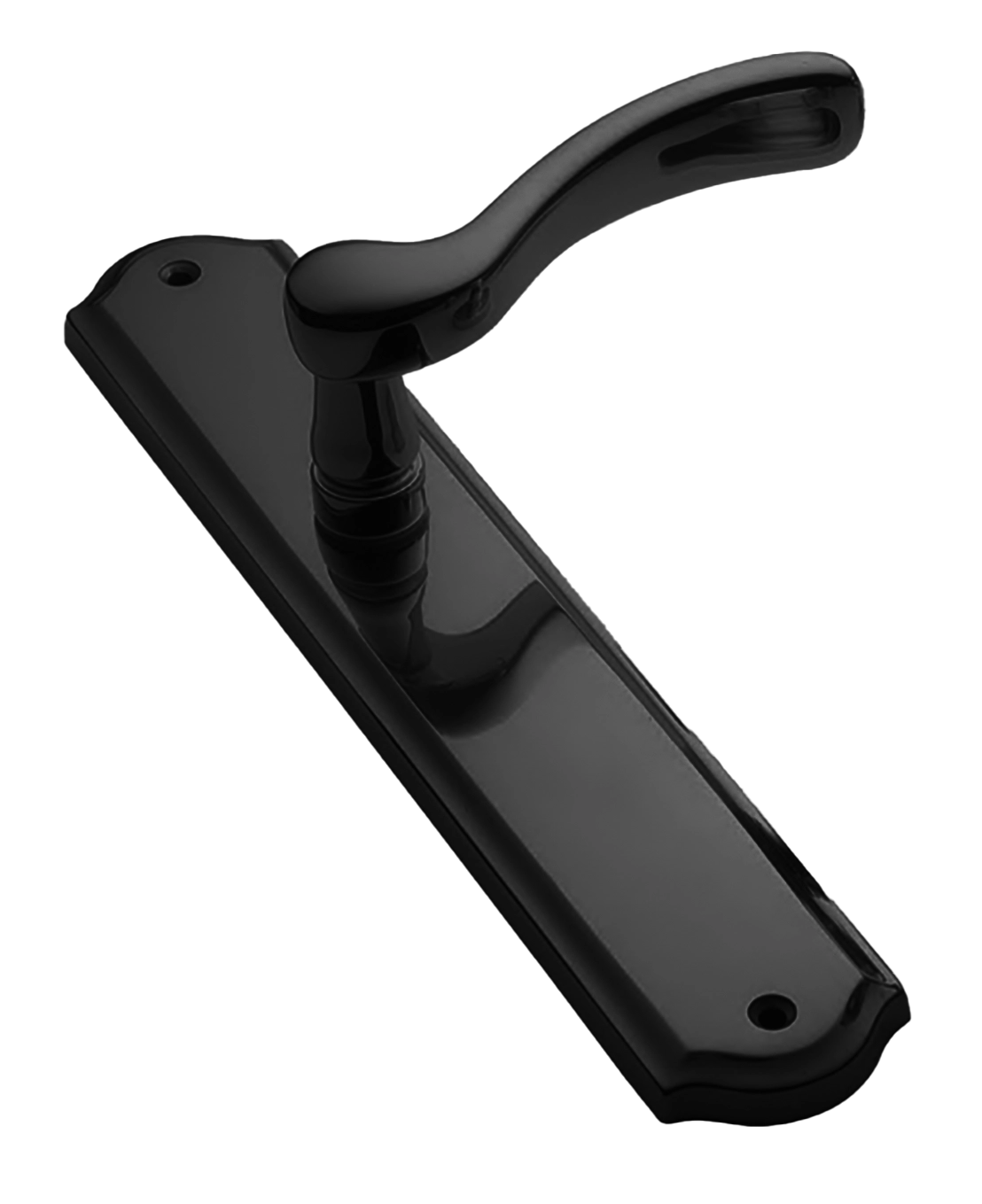 Ручка дверная ERICA PL NERO на планке, цвет черный, латунь фото купить Воронеж