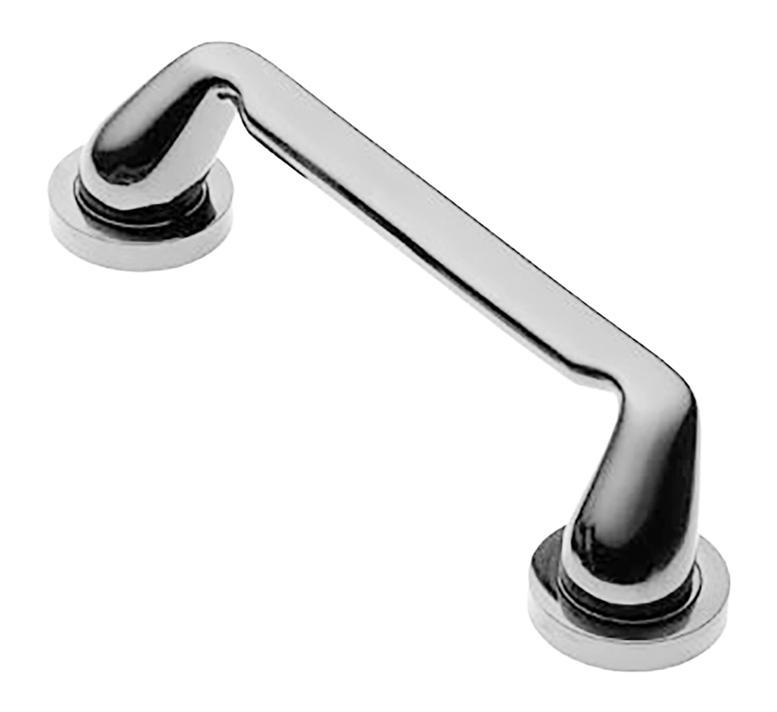 Ручка-скоба дверная NIRVANA PH CRO на круглой розетке, цвет хром, латунь фото купить Воронеж