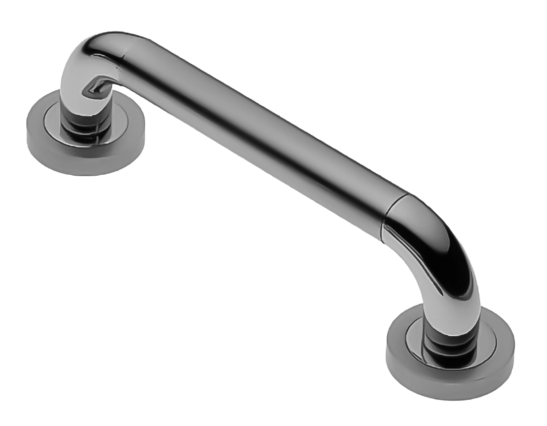 Ручка-скоба дверная GAVANA PH CSA/CRO на круглой розетке, цвет матовый хром/хром, латунь фото купить Воронеж