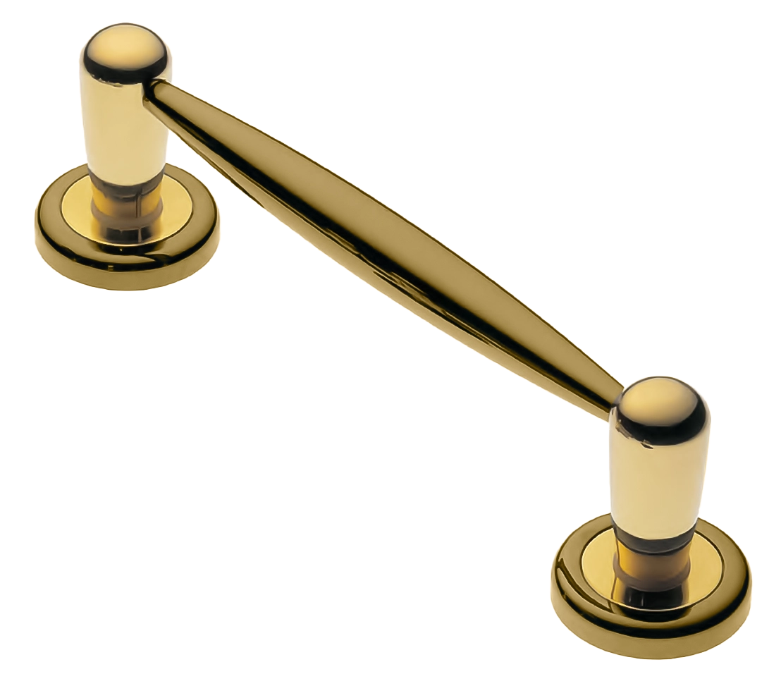 Ручка-скоба дверная Ручка-скоба дверная PINOKKIO PH OTL на круглой розетке, цвет золото, латунь фото купить Воронеж