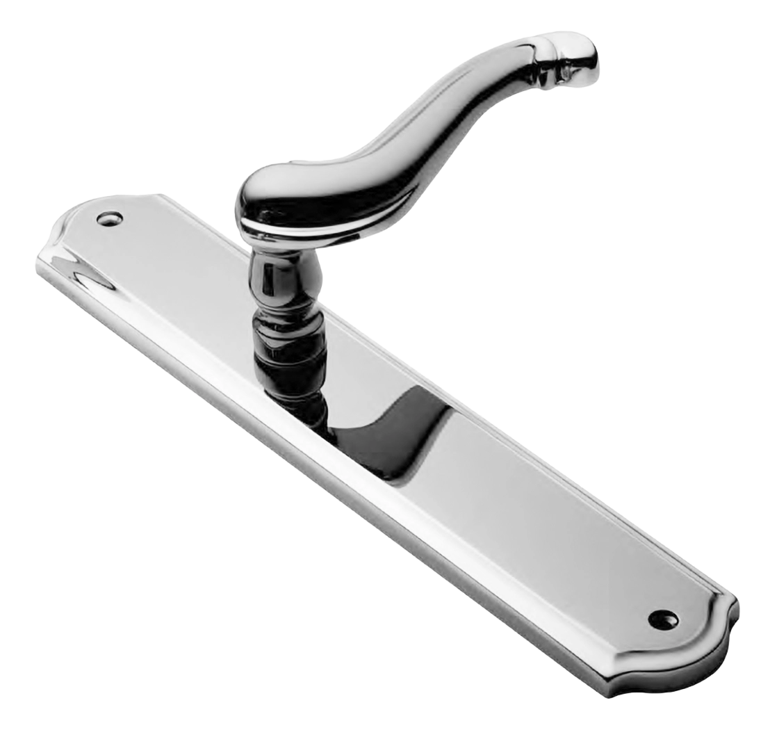 Ручка дверная BAROCCO PL CRO на планке, цвет хром, латунь фото купить Воронеж