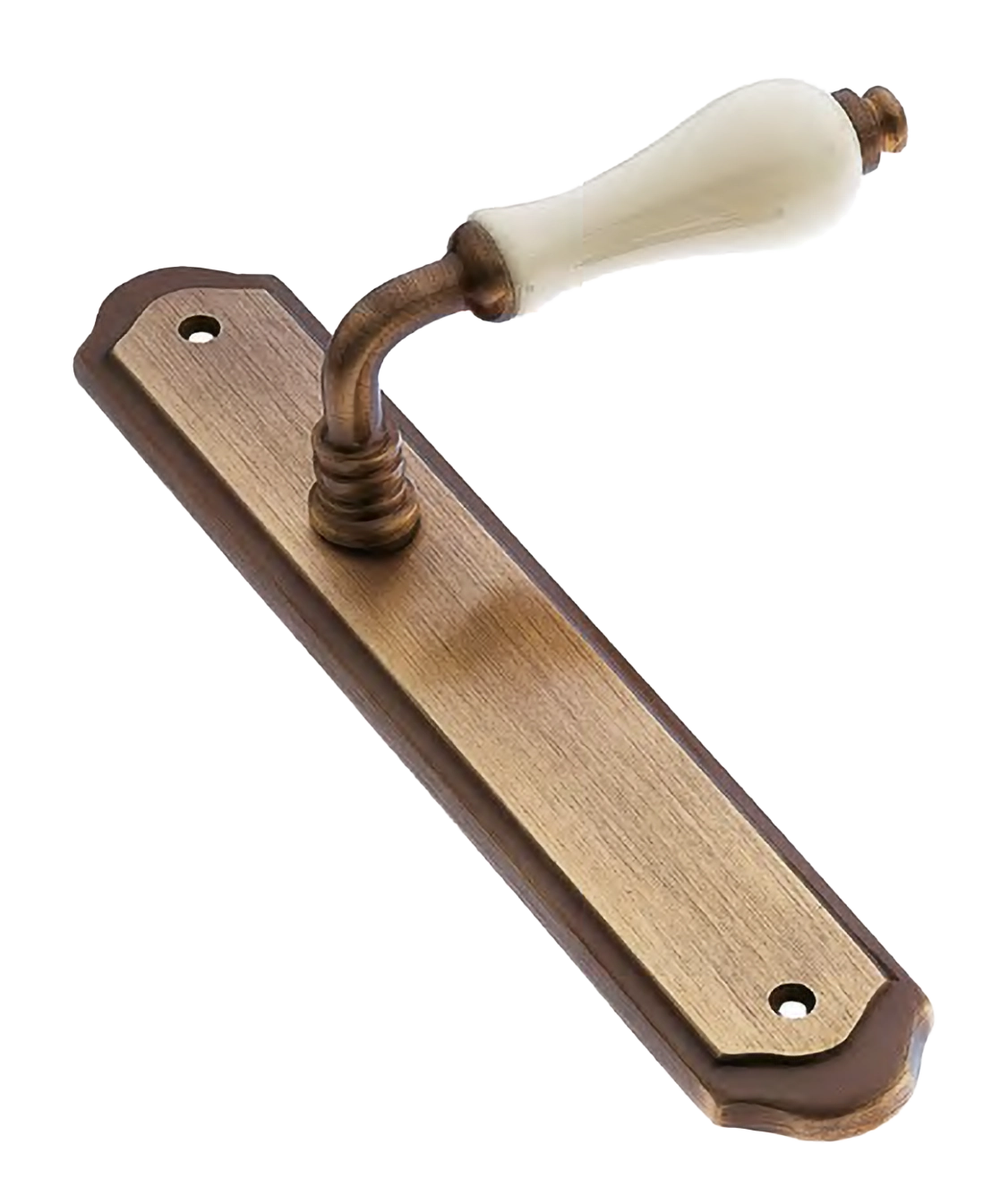 Ручка дверная CERAMICA PL OBR/CHAMP на планке, цвет бронза/шампань, латунь, ЦАМ фото купить Воронеж