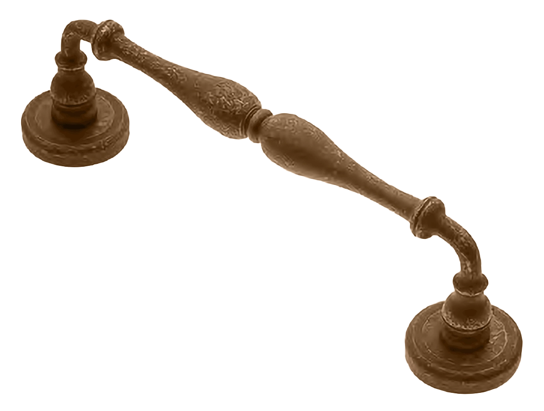 Ручка-скоба дверная Ручка-скоба дверная MARY PH BGO на круглой розетке, цвет матовая бронза, латунь фото купить Воронеж