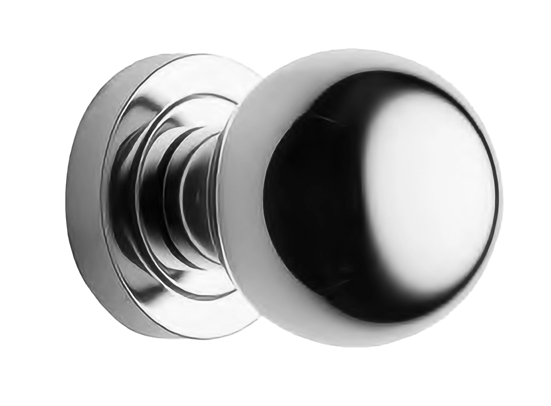 Поворотная ручка-кноб ART.430 CRO на круглой розетке, цвет хром, латунь фото купить Воронеж