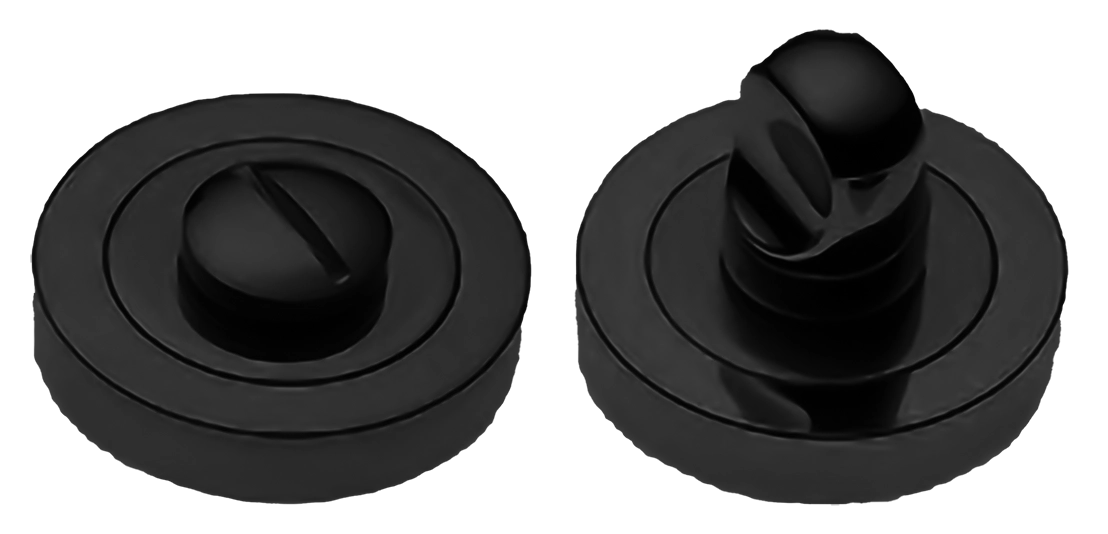 Завертка сантехническая LUX-WC-R4-LU NERO на круглой розетке, цвет  - черный фото купить Воронеж