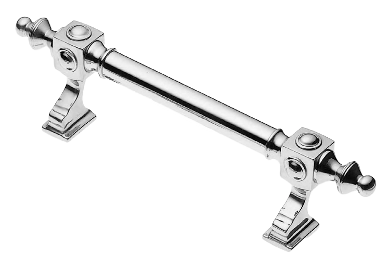 Ручка-скоба дверная ART.30 200MM CRO на прямоугольной розетке, цвет хром, латунь фото купить Воронеж