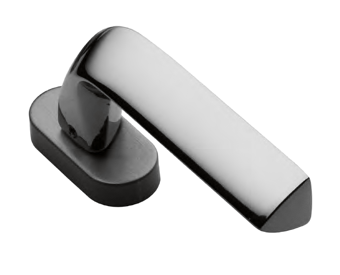 Ручка оконная MATRIX W1 CSA на прямоугольной розетке, цвет матовый хром, латунь фото купить Воронеж