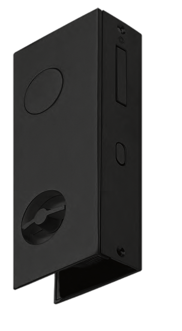 Ручки для раздвижных дверей SIMPLE-S NERO с замком и заверткой, цвет - черный фото купить Воронеж