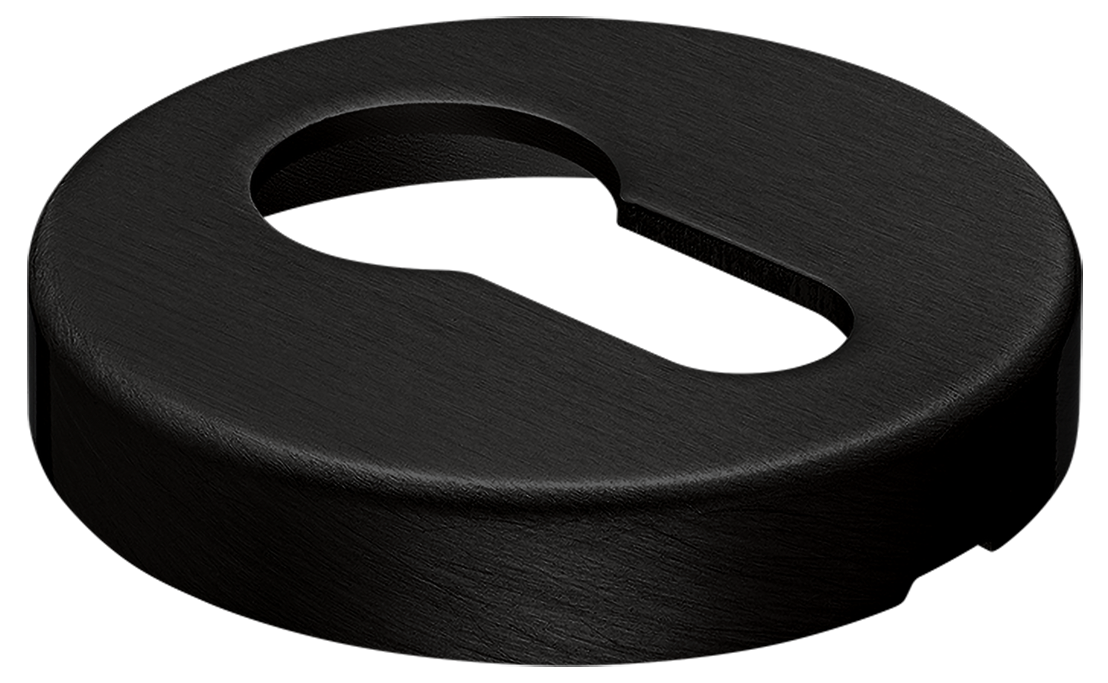 Накладка на ключевой цилиндр LUX-KH-R6 NERO на круглой розетке, цвет черный фото купить в Воронеже