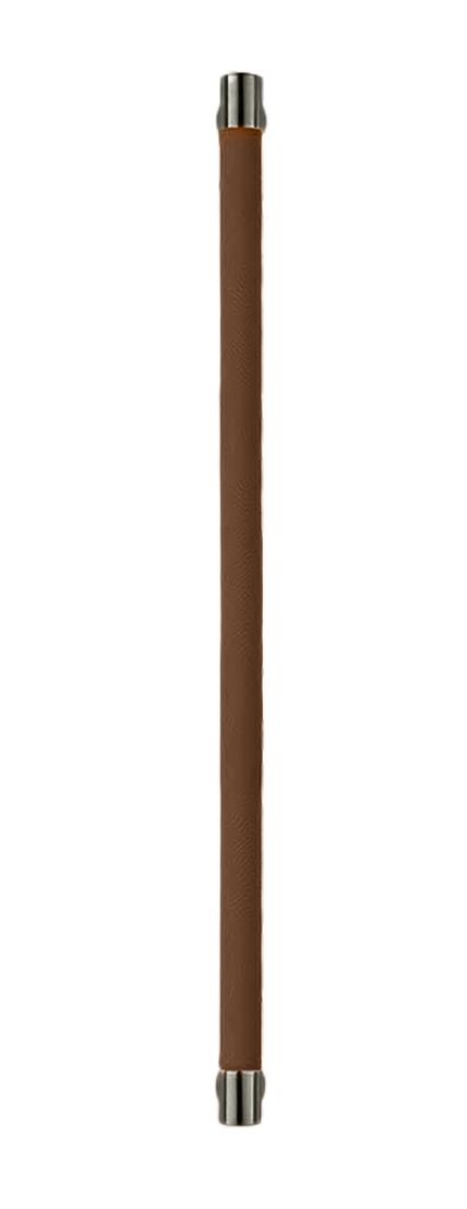 Ручка-скоба HIDE LEATHER PH/B ANT/TESTA DI MORO без розетки, цвет антрацит/темно-коричневый без розетки, латунь фото купить Воронеж