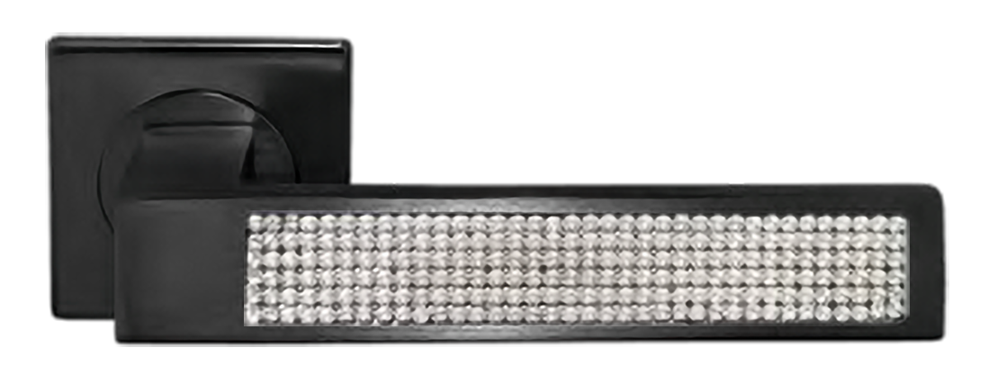 Ручка дверная DOLCE VITA S1 NERO раздельная на квадратной розетке, цвет - черный фото купить Воронеж