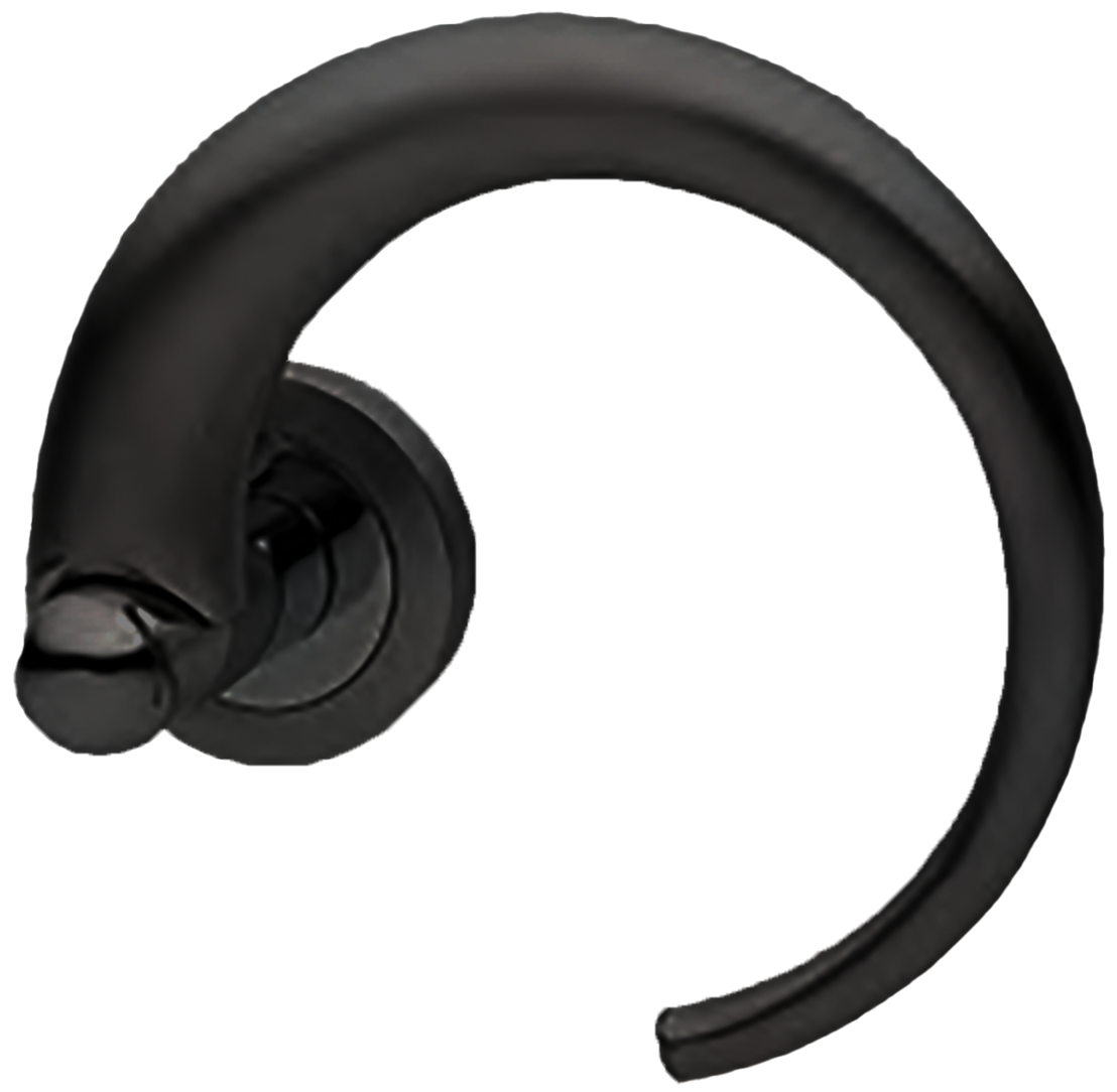 Ручка дверная LANGOUST R2 NERO раздельная на круглой розетке, цвет - черный фото купить Воронеж