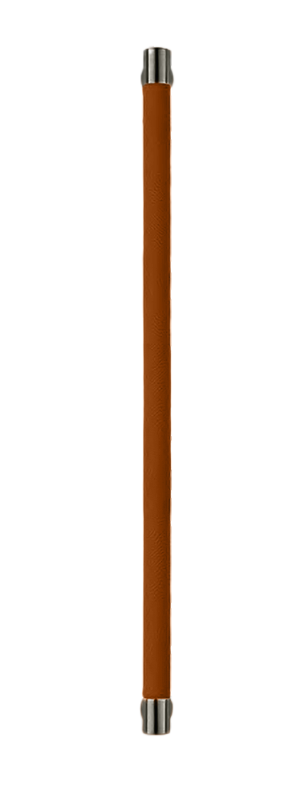 Ручка-скоба HIDE LEATHER PH/A ANT/CUOIO без розетки, цвет антрацит/светло-коричневый без розетки, латунь фото купить Воронеж