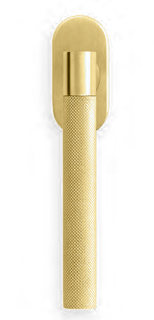 Ручка оконная HIDE TIME W1 OSA на прямоугольной розетке, цвет матовое золото, латунь фото купить Воронеж