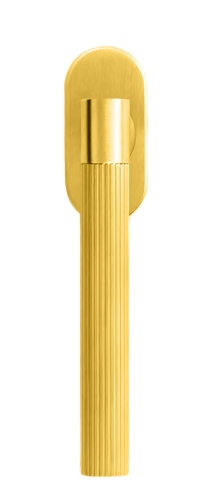 Ручка оконная HIDE DISTANCE W1 OSA на прямоугольной розетке, цвет матовое золото, латунь фото купить Воронеж