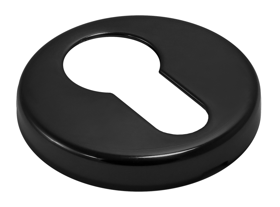 Накладка на ключевой цилиндр LUX-KH-R3 NERO на круглой розетке, цвет - черный фото купить в Воронеже