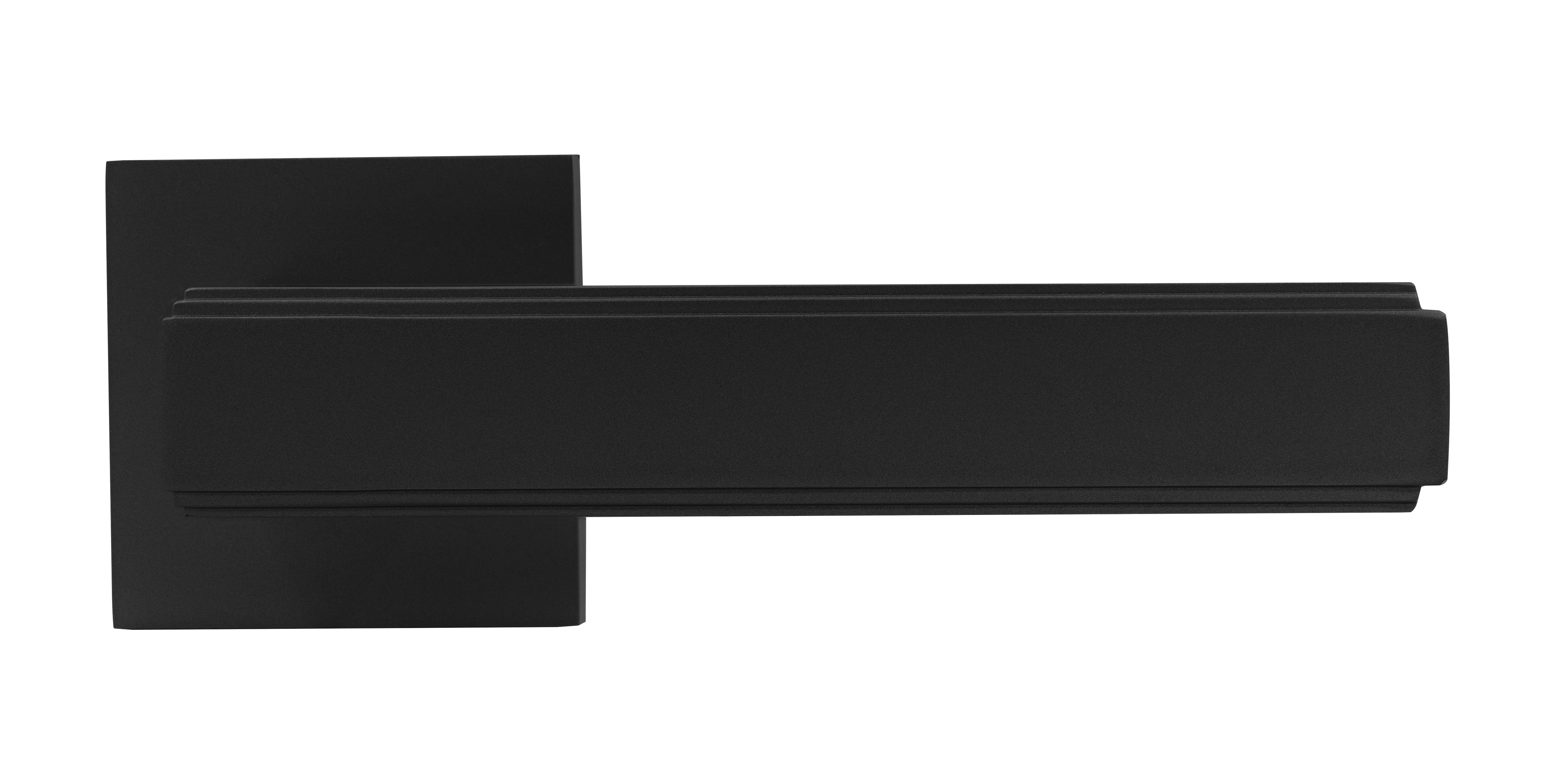 Ручка дверная MH-64-S6 BL STEPS на квадратной розетке 6 мм, цвет черный фото купить в Воронеже