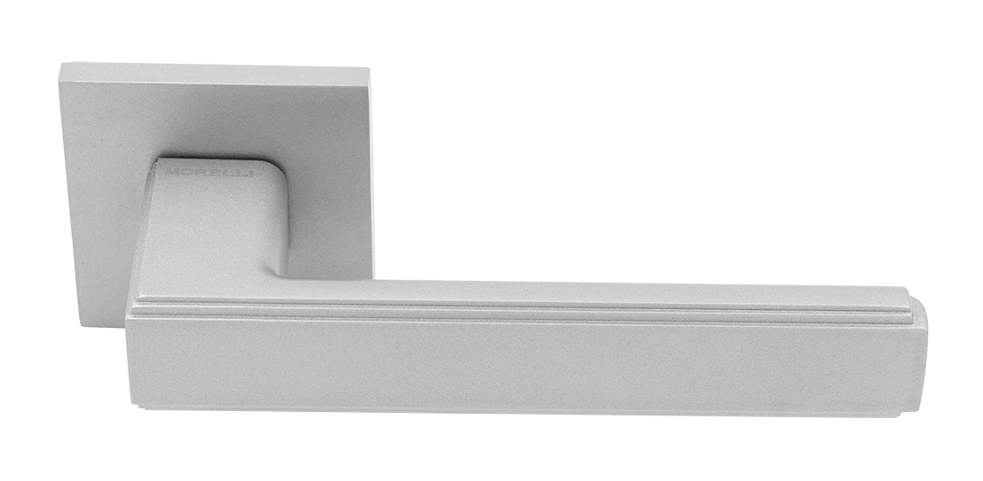 Ручка дверная MH-64-S6 ASC STEPS на квадратной розетке 6 мм, цвет анодированный матовый хром фото купить Воронеж