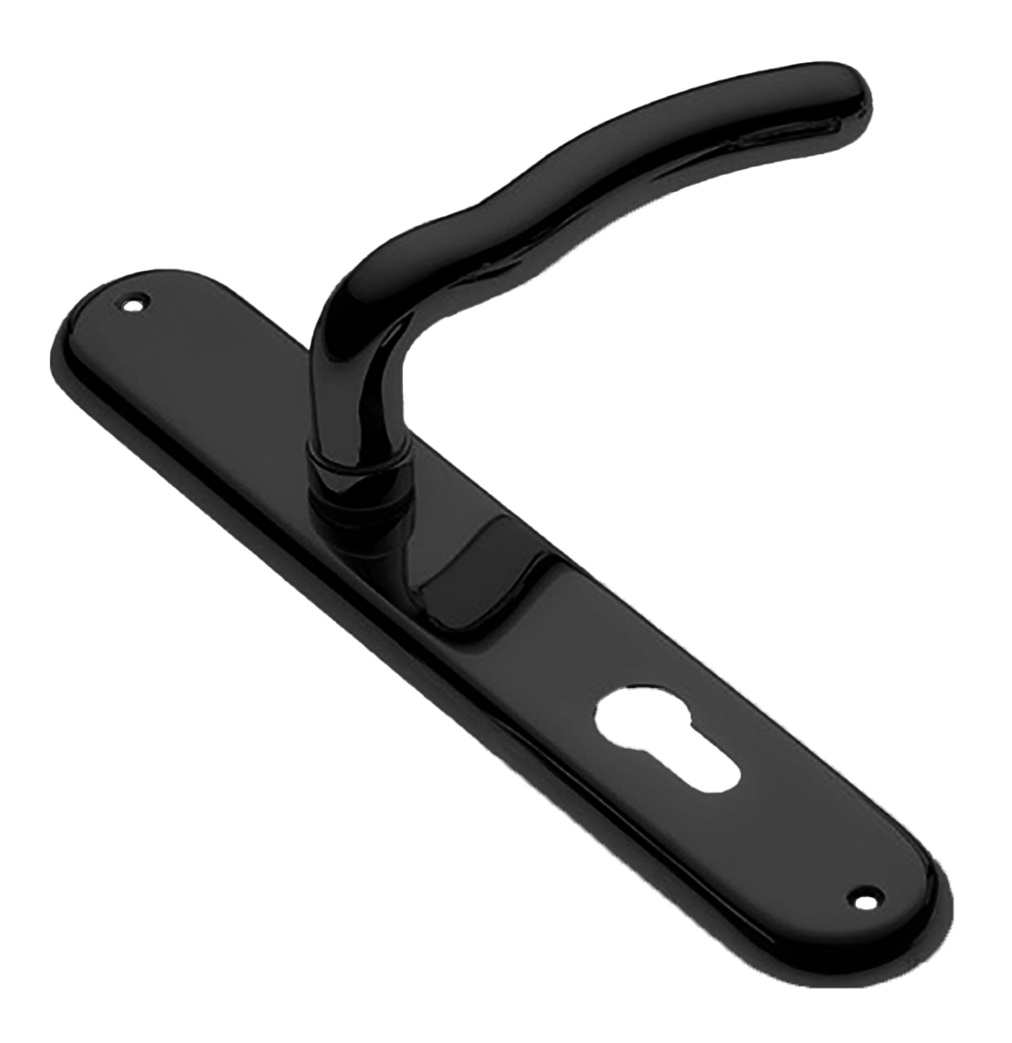 Ручка дверная на планке SNAKE PL NERO, цвет черный, латунь фото купить в Воронеже