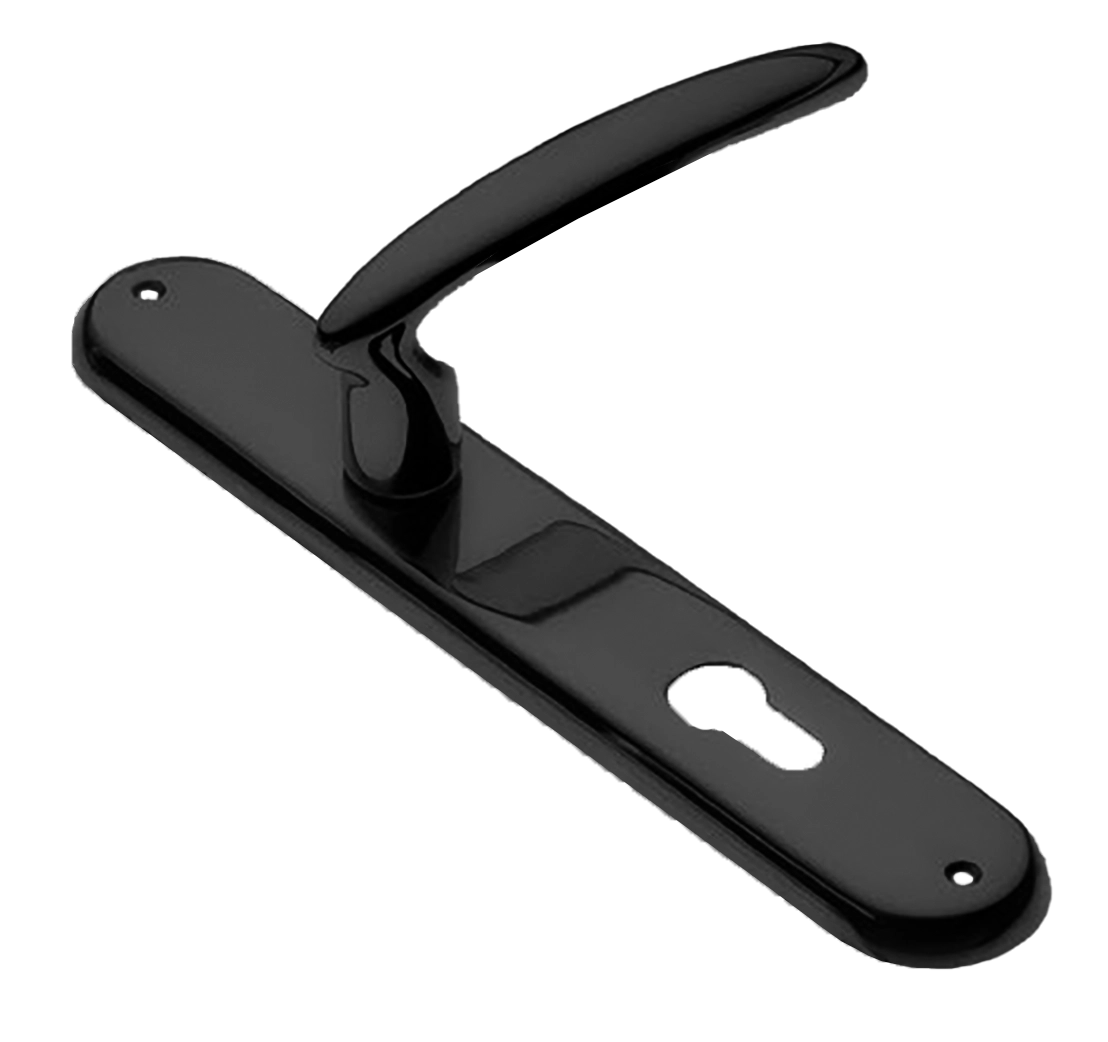 Ручка дверная на планке FLAMINGO PL NERO, цвет черный, латунь фото купить в Воронеже