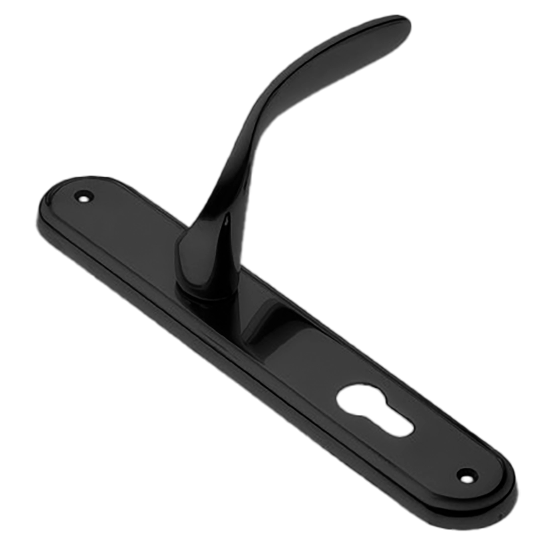 Ручка дверная на планке COBRA PL NERO, цвет черный, латунь фото купить в Воронеже