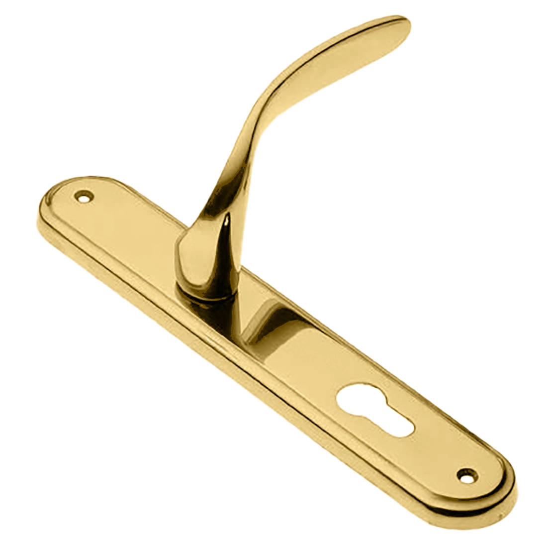 Ручка дверная на планке COBRA PL OTL, цвет золото, латунь фото купить в Воронеже