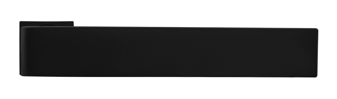 Ручка дверная HORIZONT-SM NERO-ST с невидимой квадратной розеткой, цвет черный soft-touch, ЦАМ фото купить в Воронеже
