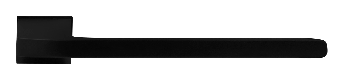 Ручка дверная SPUTNIK-SM NERO-ST с невидимой квадратной розеткой, цвет черный soft-touch, ЦАМ фото купить в Воронеже