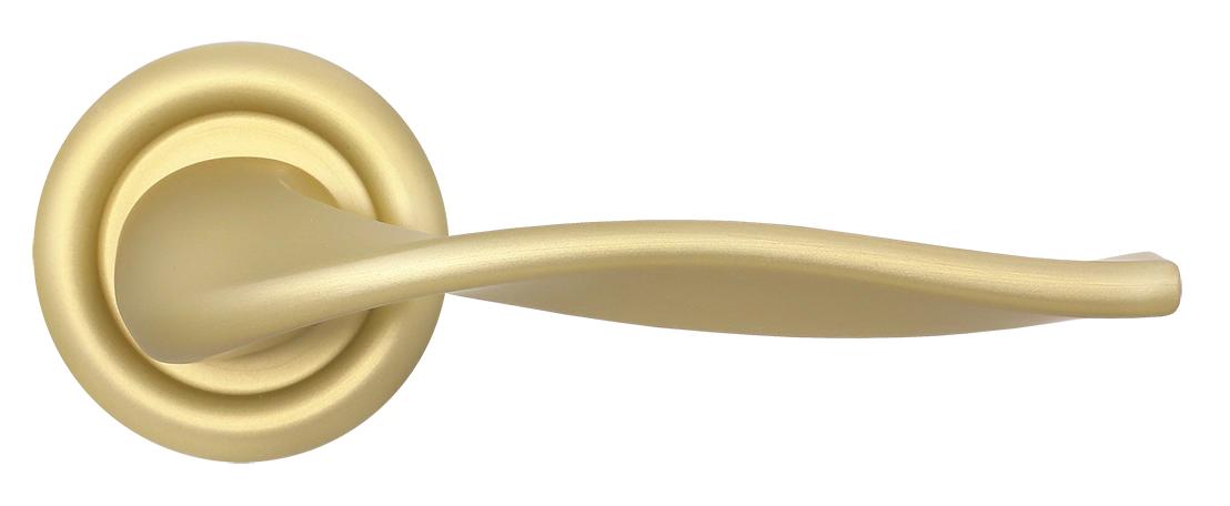 Ручка дверная SKYSCRAPER R7 AH на круглой розетке, цвет Осенний мёд/Autumn Honey фото купить в Воронеже