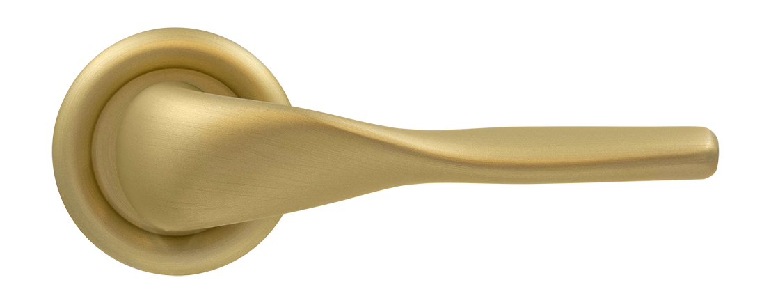 Ручка дверная LVB R7 AH на круглой розетке, цвет Осенний мёд/Autumn Honey фото купить в Воронеже