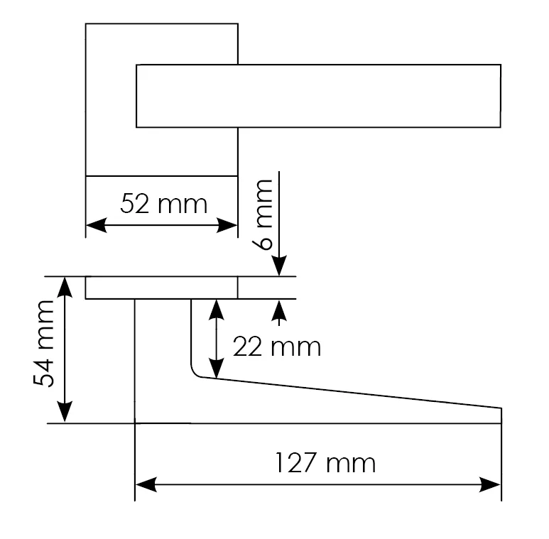 Комплект дверных ручек MH-54-S6 BL с заверткой MH-WC-S6 BL + замок M1895 BL, цвет черный фотомореллиВоронеж