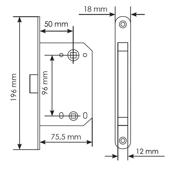 Комплект дверных ручек MH-54-S6 BL с заверткой MH-WC-S6 BL + замок M1895 BL, цвет черный фото дверная фурнитура Воронеж