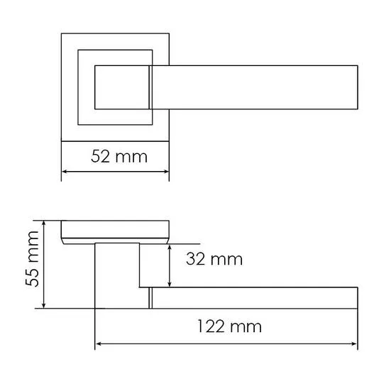 Комплект дверных ручек MH-28 BL-S с заверткой MH-WC-S BL+магнитный замок M1895 BL, цвет черный фотомореллиВоронеж