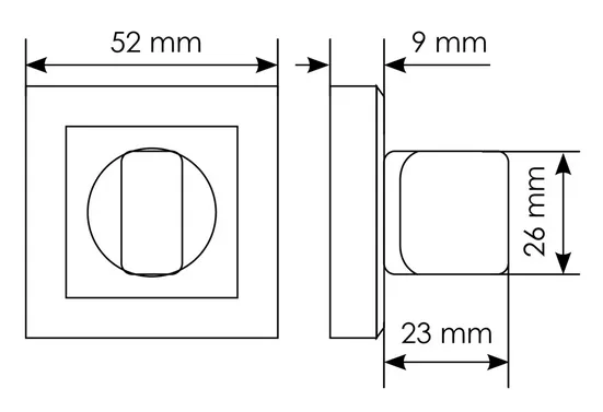 Комплект дверных ручек MH-28 BL-S с заверткой MH-WC-S BL, цвет черный  фотомореллиВоронеж