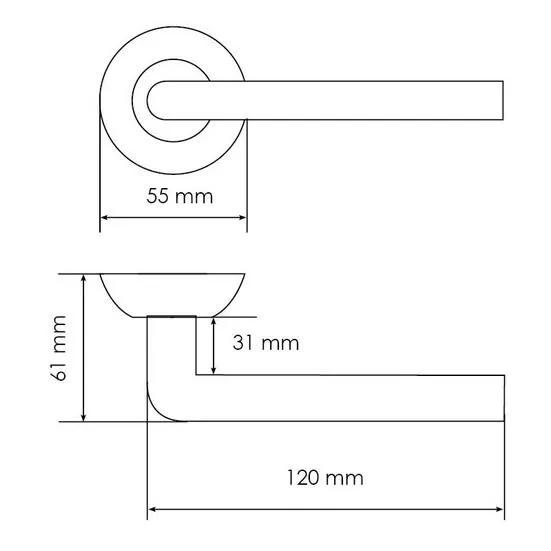 Комплект дверных ручек MH-03 BL с заверткой MH-WC BL + магнитный замок M1895 BL, цвет черный  фотомореллиВоронеж