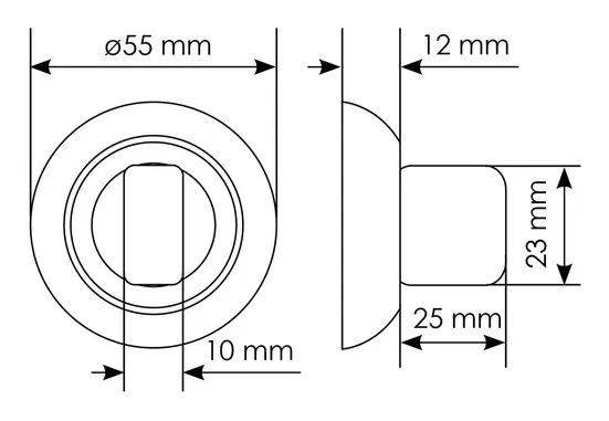 Комплект дверных ручек MH-03 BL с заверткой MH-WC BL + магнитный замок M1895 BL, цвет черный  фото дверная фурнитура Воронеж