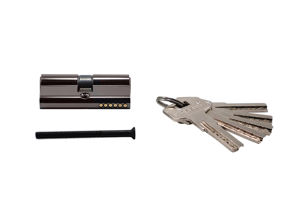 Ключевой цилиндр высокой секретности HS 60C BN (60мм), цвет - черный никель фото купить в Воронеже