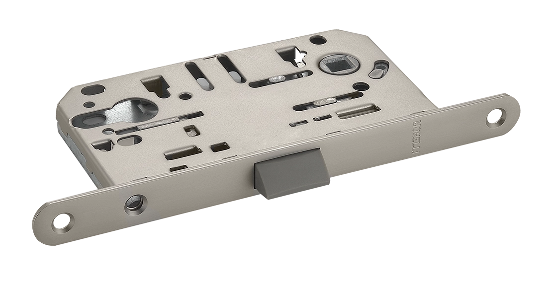 Защелка межкомнатная 1885P MSN под цилиндр бесшумная, цвет мат. сатинированный никель фото 1 Защелка межкомнатная 1885P MSN под цилиндр бесшумная, цвет мат. сатинированный никель фото купить Воронеж