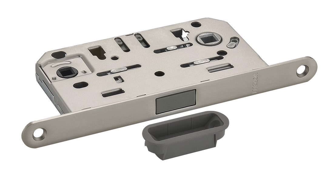 Защелка межкомнатная M1885 MSN магнитная под цилиндр, цвет матовый сатинированный никель фото 1 Защелка межкомнатная M1885 MSN магнитная под цилиндр, цвет матовый сатинированный никель фото купить Воронеж