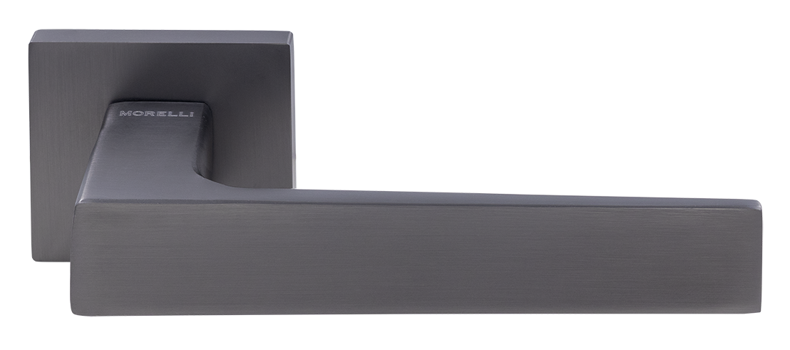 Ручка дверная MIRA  MH-54-S6 GR раздельная на квадратной розетке, цвет графит, ЦАМ фото купить Воронеж