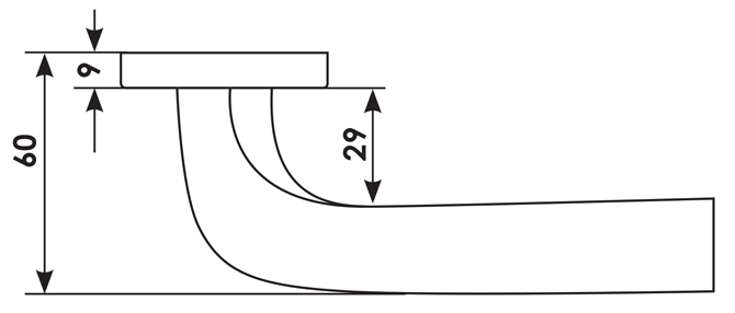 Ручка дверная COMETA R5 NIS раздельная на круглой розетке, цвет - матовый никель, ЦАМ фото фурнитура Воронеж