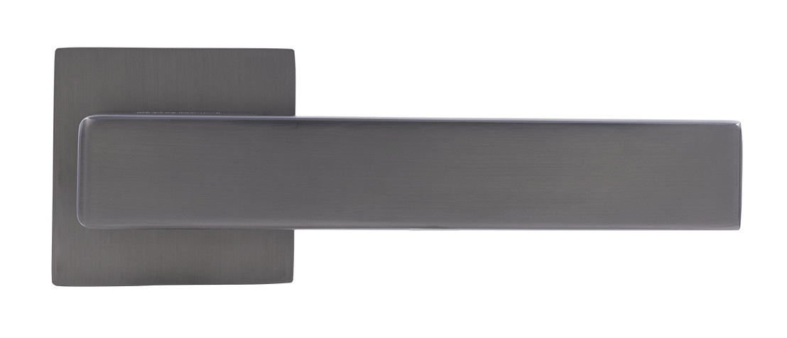 Ручка дверная LOT MH-56-S6 GR раздельная на квадратной розетке 6 мм, цвет графит, ЦАМ фото купить в Воронеже