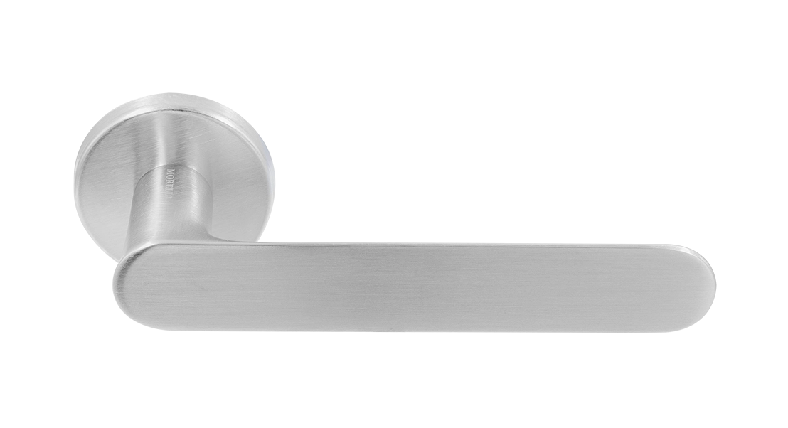 Ручка дверная LE BOAT R5 CSA раздельная на круглой розетке, цвет матовое матовый хром, латунь фото купить Воронеж