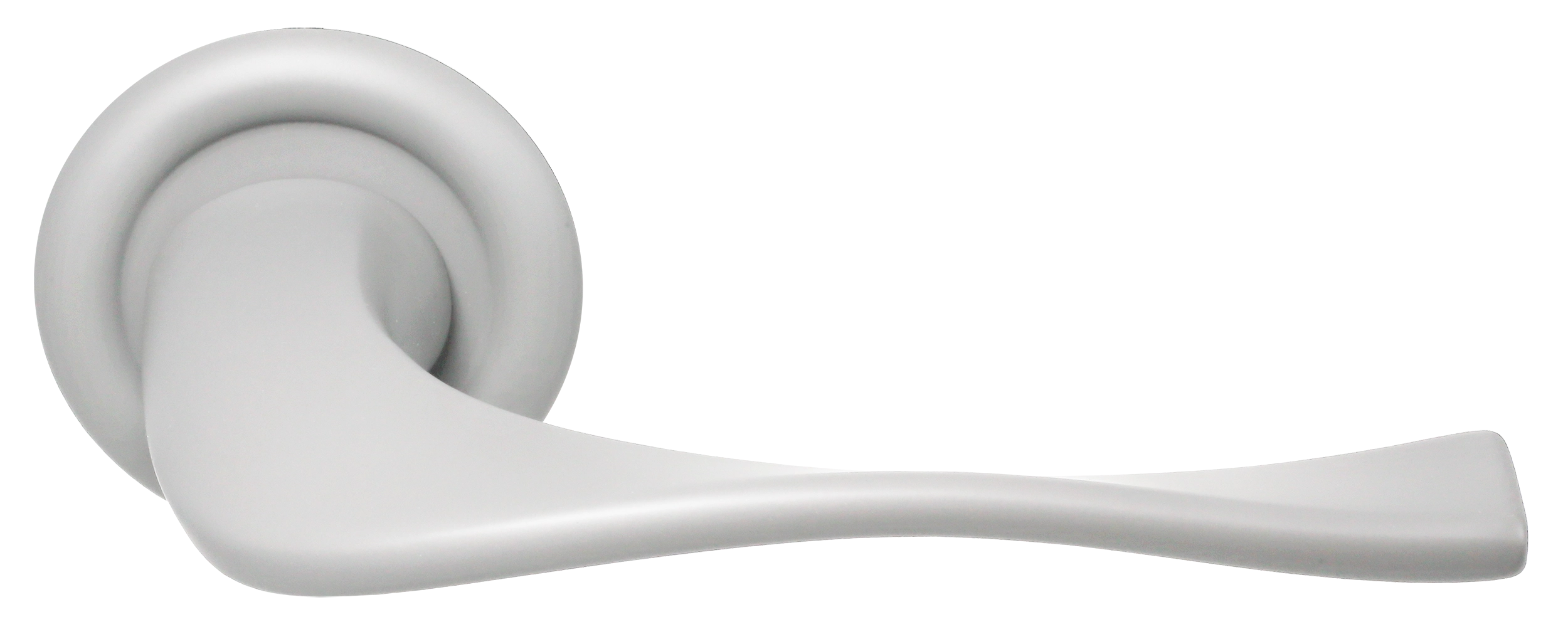 Ручка дверная SKYSCRAPER R7 SSW на круглой розетке, цвет Стокгольмский снегопад/Stockholm Snowfall фото купить Воронеж