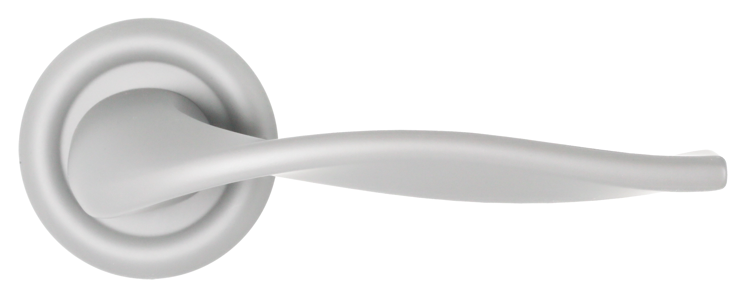 Ручка дверная SKYSCRAPER R7 SSW на круглой розетке, цвет Стокгольмский снегопад/Stockholm Snowfall фото купить в Воронеже