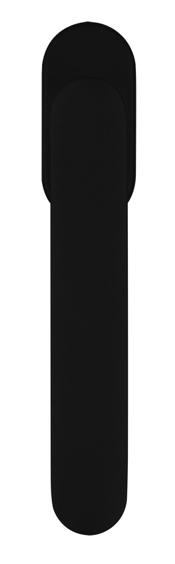 Ручка оконная LE BOAT W1 NERO-ST на прямоугольной розетке, цвет черный soft-touch, латунь фото купить в Воронеже