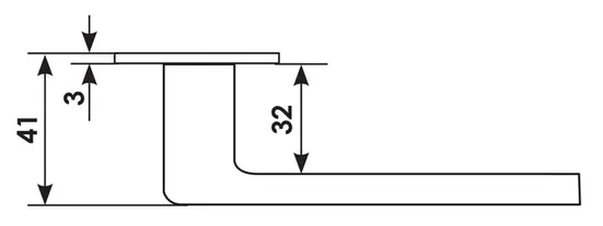 Ручка дверная DOLCE VITA S1 CSA раздельная на квадратной розетке, цвет - матовый хром, латунь фото фурнитура Воронеж